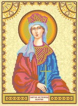 Схема для вышивки иконы бисером на холсте «Святая Валерия»